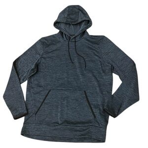 Mens Medium Under Armour Hoodie Black Blue Hooded Sweater Adult